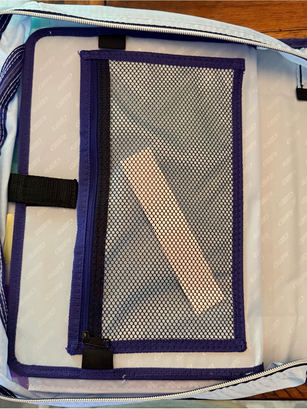 Case-it 3” Mighty Zip Tab Expanding File - Blue Radiant Stripe - Picture 3 of 6